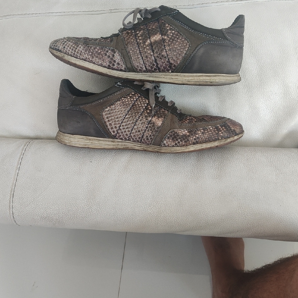 Snakeskin Patterned Sneakers - image 4